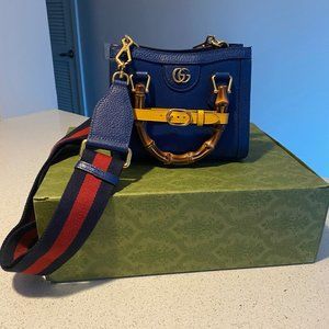 Gucci Mini Diana Royal Blue Tote Bag